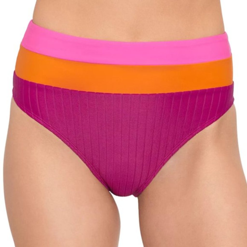 Macy's Salt Cove Block Party High-Waist High-Leg Bottoms Nwt Size Xs